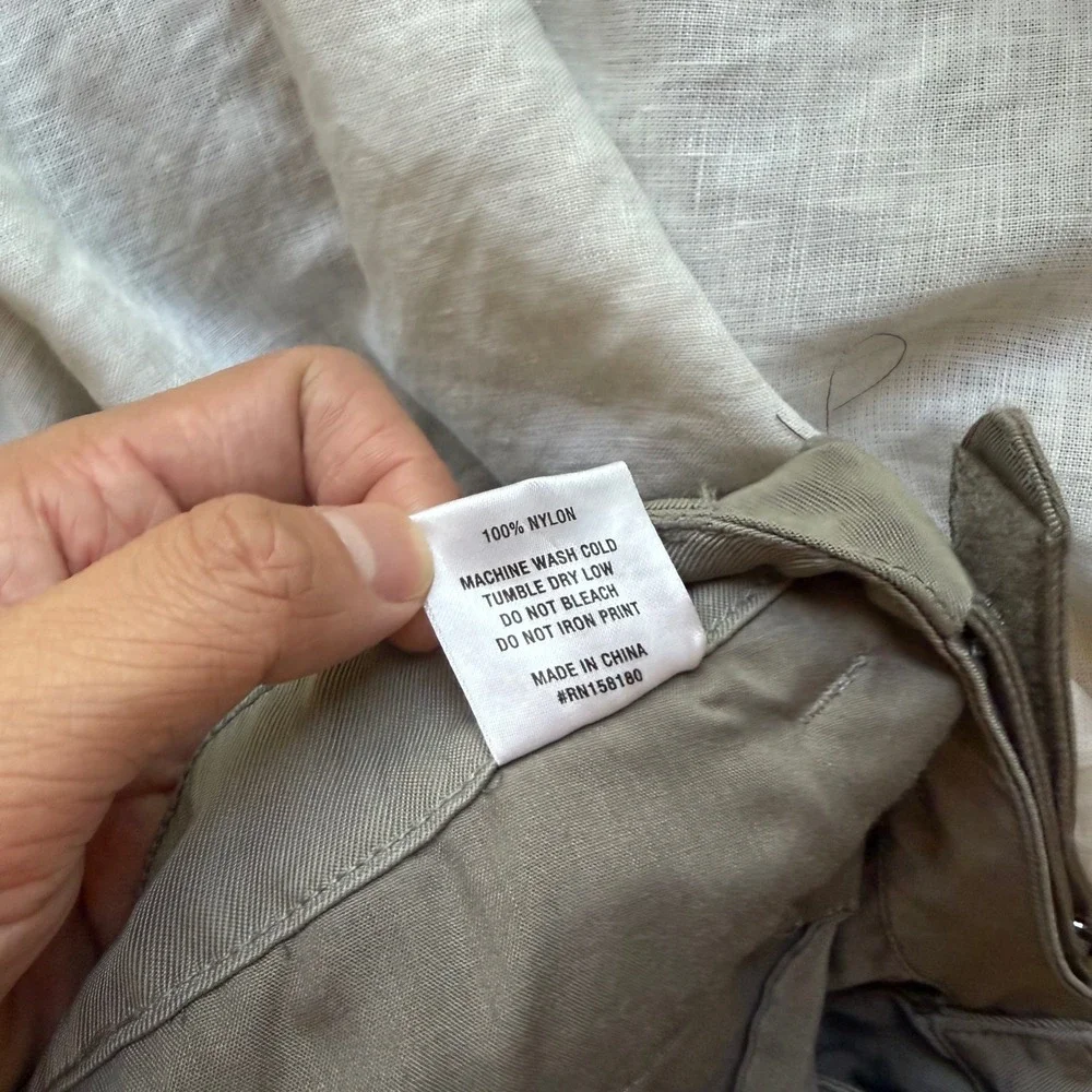 HONOR THE GIFT tan beige khaki nylon wide‎ straight leg trousers pants